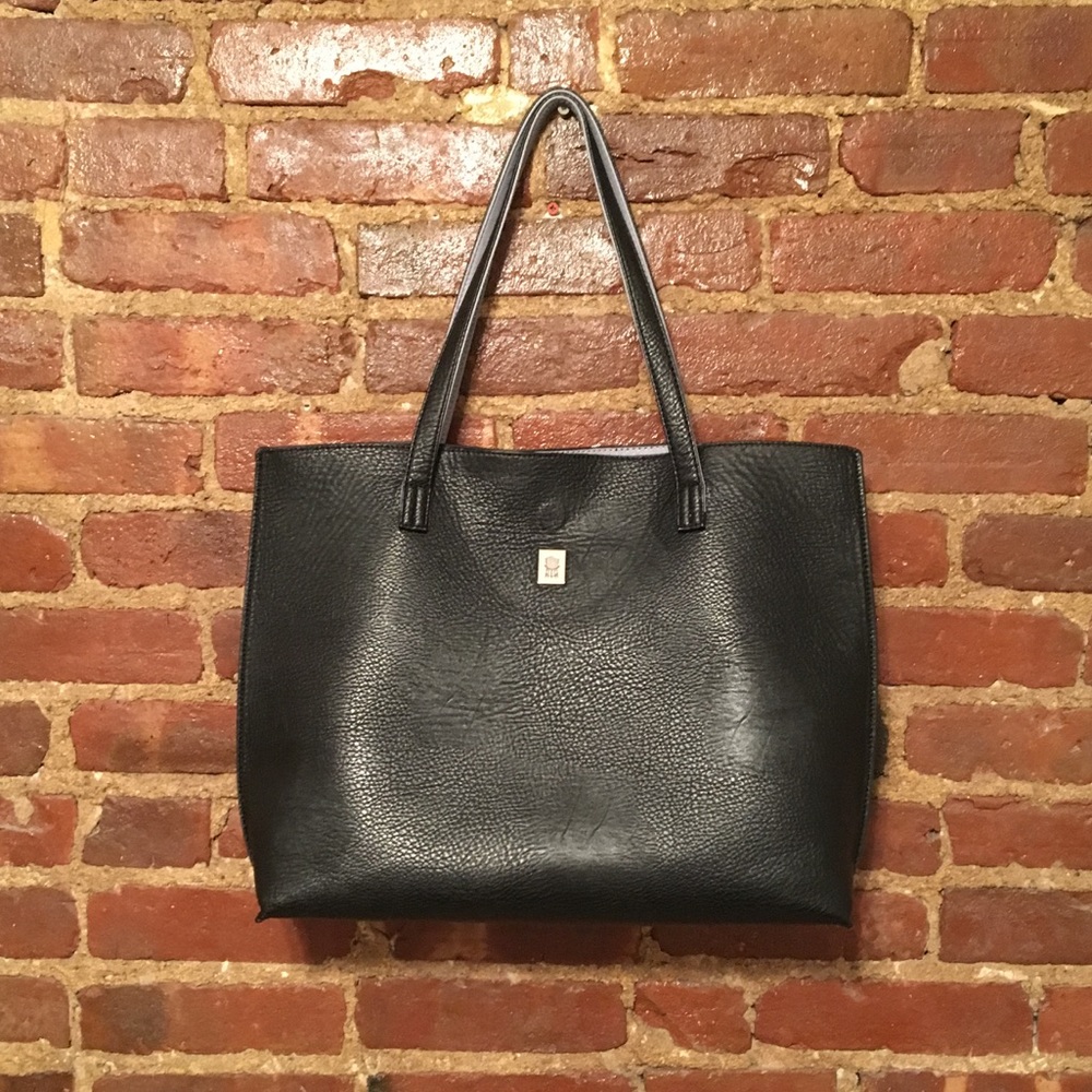 Pebble Vegan Leather Tote Bag